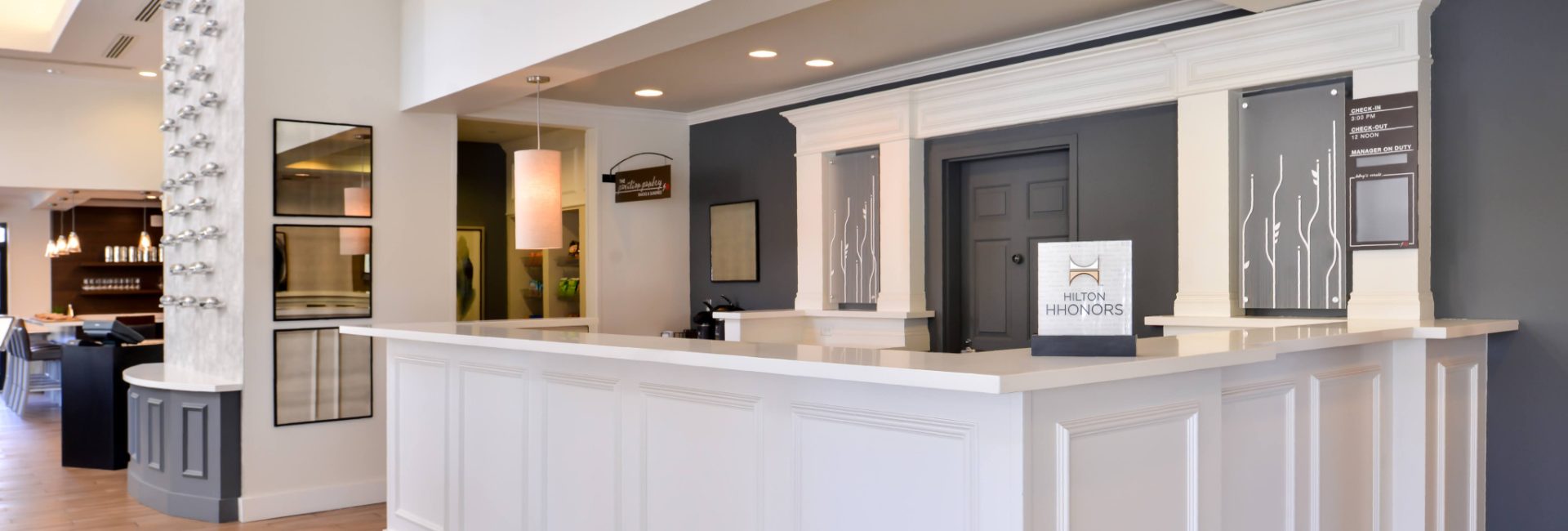 Front desk area in lobby